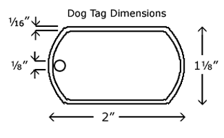 dog tag size